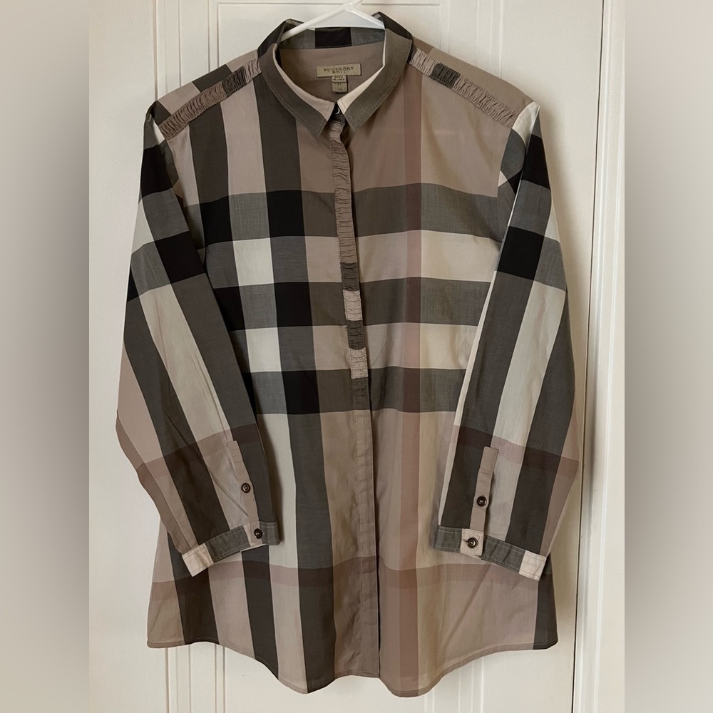 Burberry Brit Cotton 3/4 Sleeve Blouse